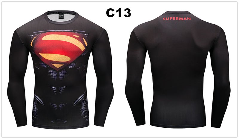 Explosions Marvel Series Digital Avengers Printing Long Sleeve Sports Tight - Image 1